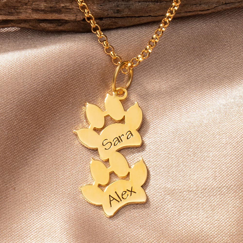 Personalized Pet Paw Necklace with Pet Name For Pet Mom Gifts