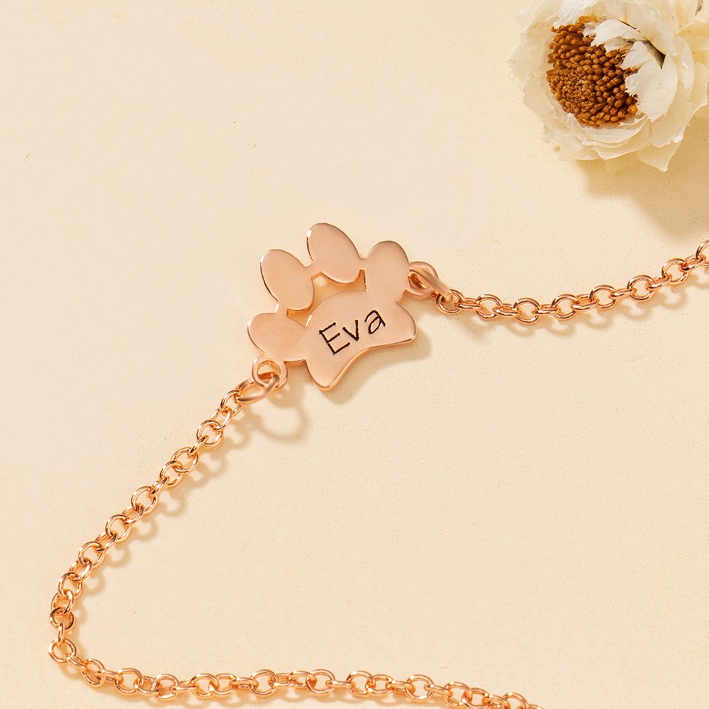 Personalized Multiple Pet Necklace with Pet Paw Name Pendant Gifts For Pet Moms