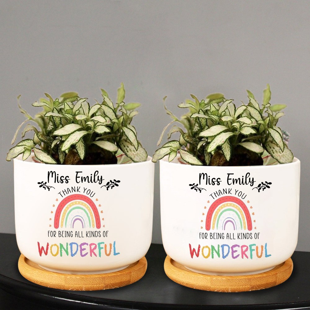 Personalized Teacher Appreciation Gift Thank You Plant Pot