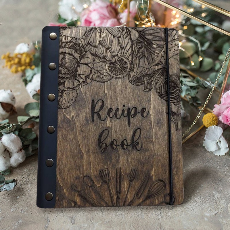 Personalized Recipe Book Blank Binder Cookbook For Mom Grandma Family Christmas Gift