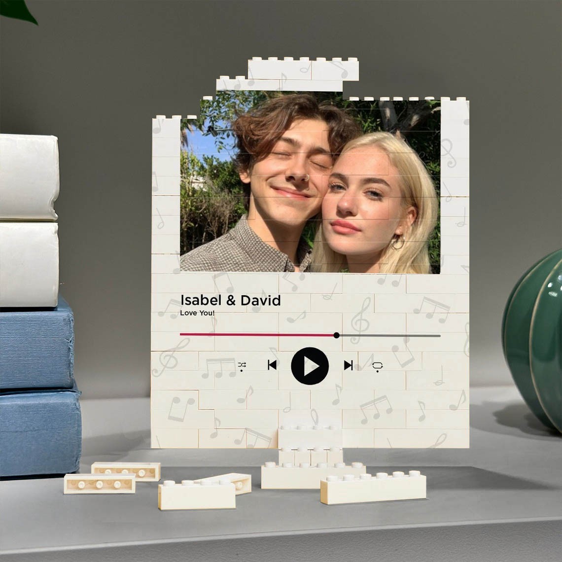 Personalized Photo Building Block Puzzle For Couples Valentine's Day Gift