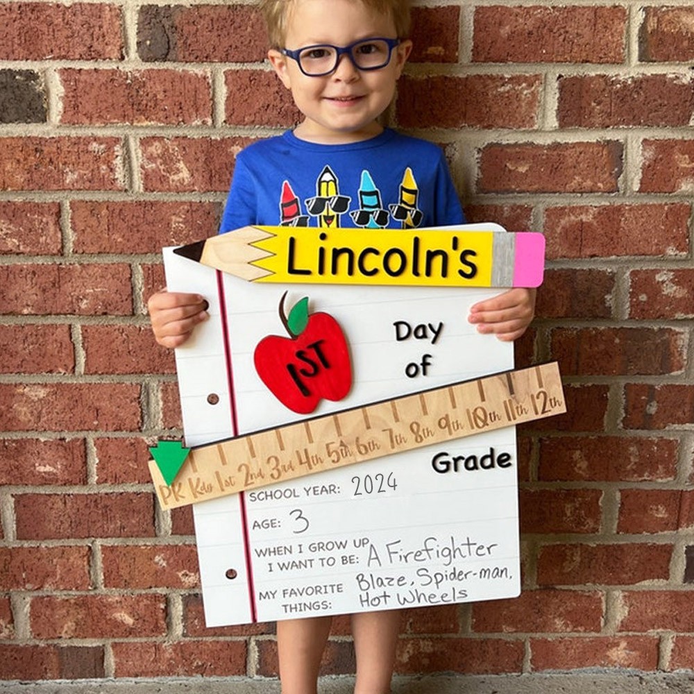 Personalized Interchangeable Back to School Sign Kit