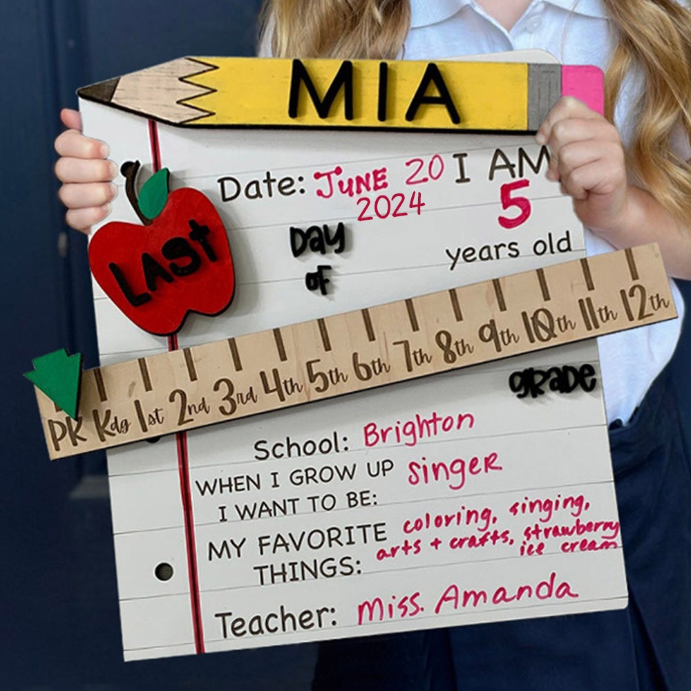 Personalized Interchangeable Back to School Sign Kit