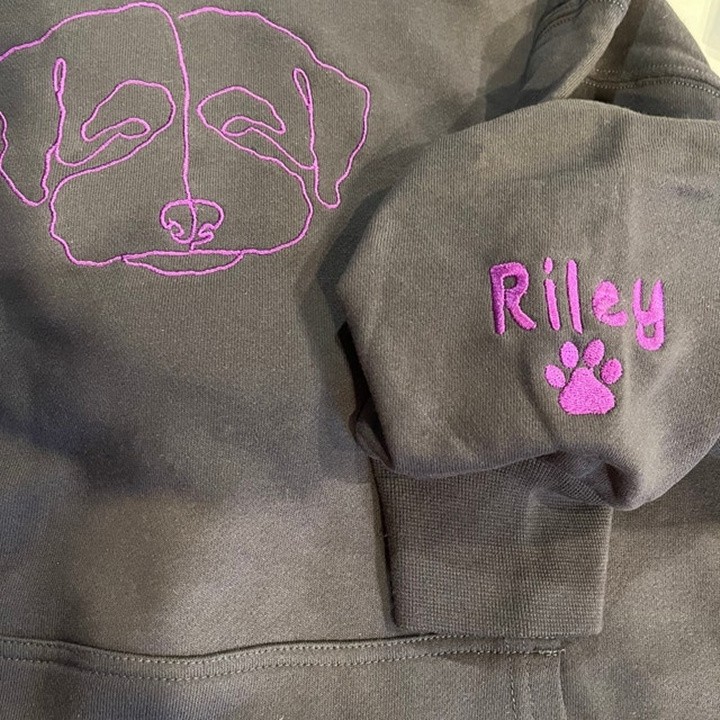 Custom Embroidered Pet Sweatshirt For Dog Lover Gift