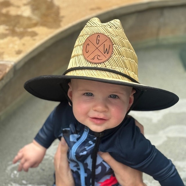 Personalized Name Patch Beach Straw Sun Hat