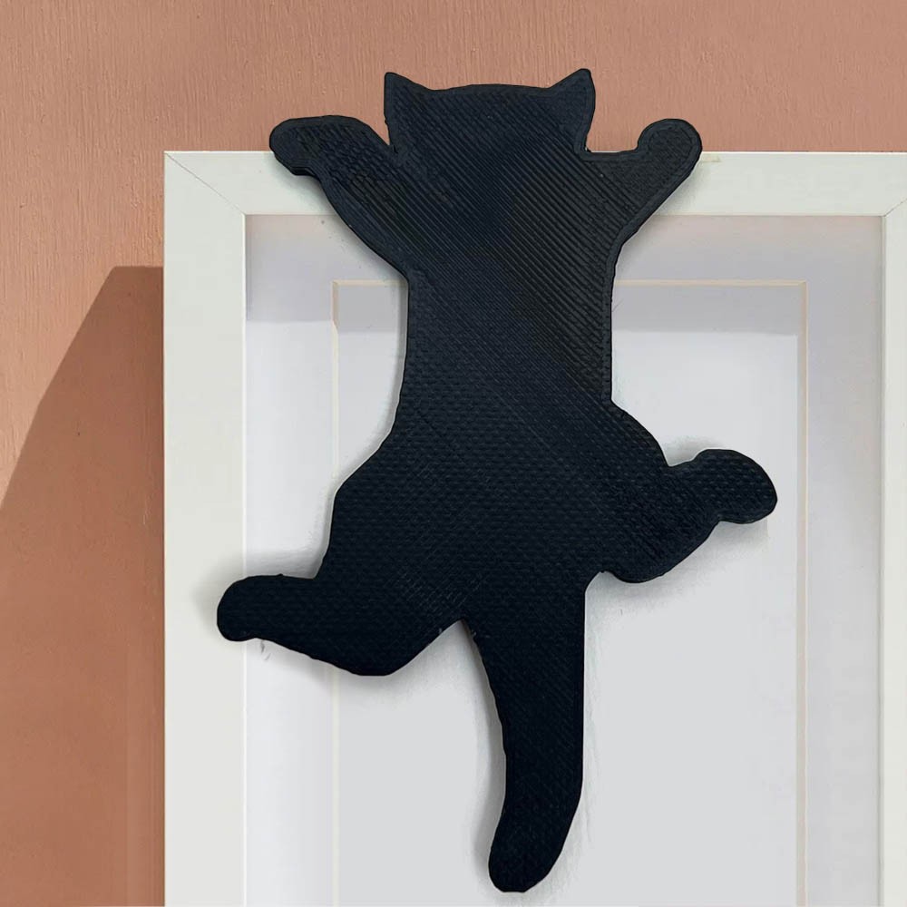 Halloween Funny Black Cat Door Topper Home Corner Decor