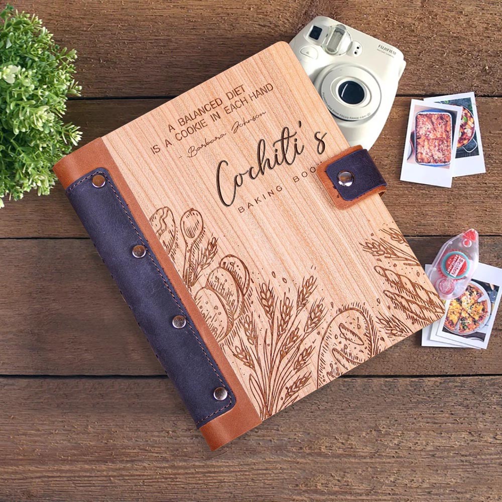 Personalized Recipe Book Blank Binder Cookbook For Mom Grandma Family Christmas Anniversary Gift