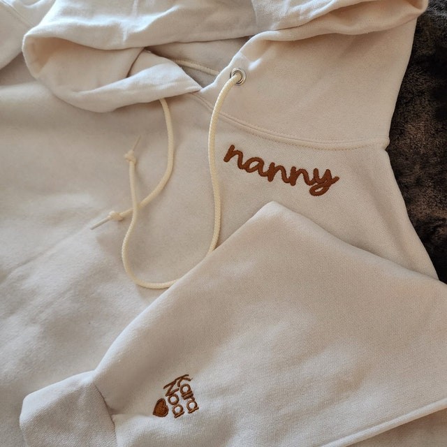 Custom Embroidered Nanny Hoodie For Christmas Family Gift