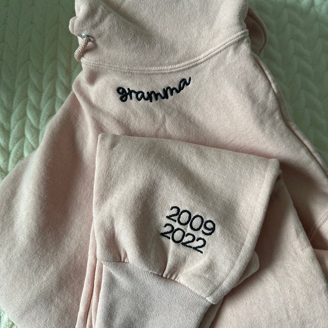 Custom Embroidered Grandma Hoodie For Christmas Family Gift