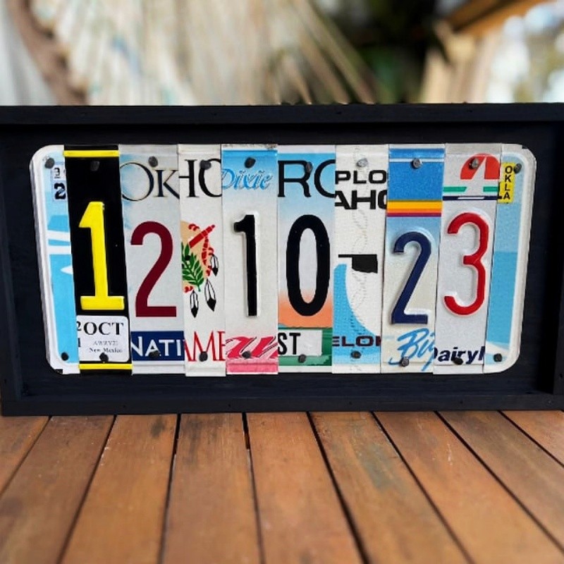 Personalized License Plate Sign For Anniversary Weddings Family Gift