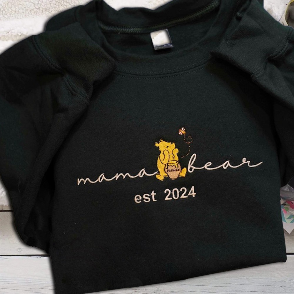 Custom Embroidered Bear Mama Sweatshirt Gift Ideas For Christmas Family Gift