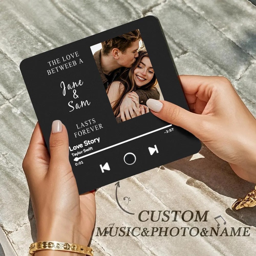 Personalized Music Fridge Magnet From Your Photo Valentine's Day Gift for Her Him