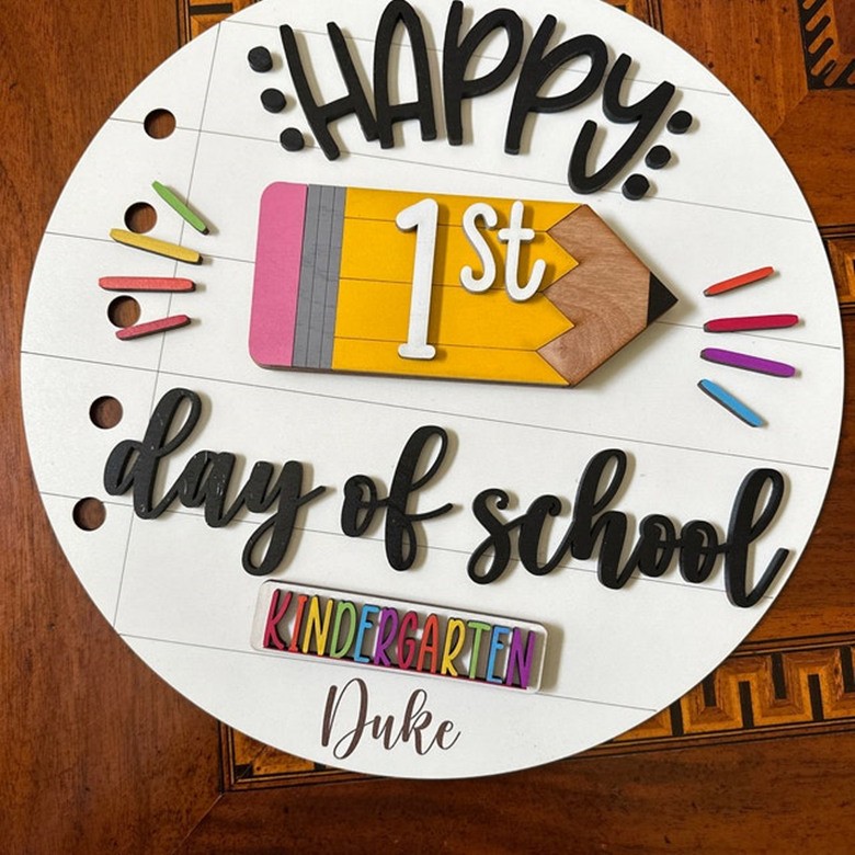 Personalized Interchangeable Back to School Sign 1st Day of School Photo Prop