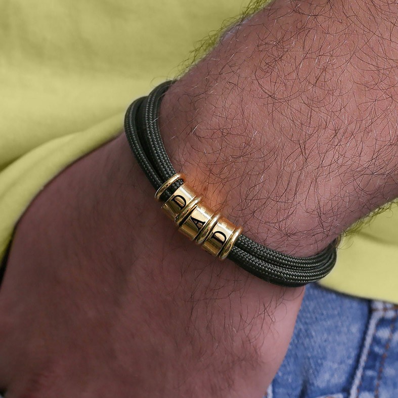 Custom Men's Bracelet With Custom Beads Gift For Daddy Father's Day