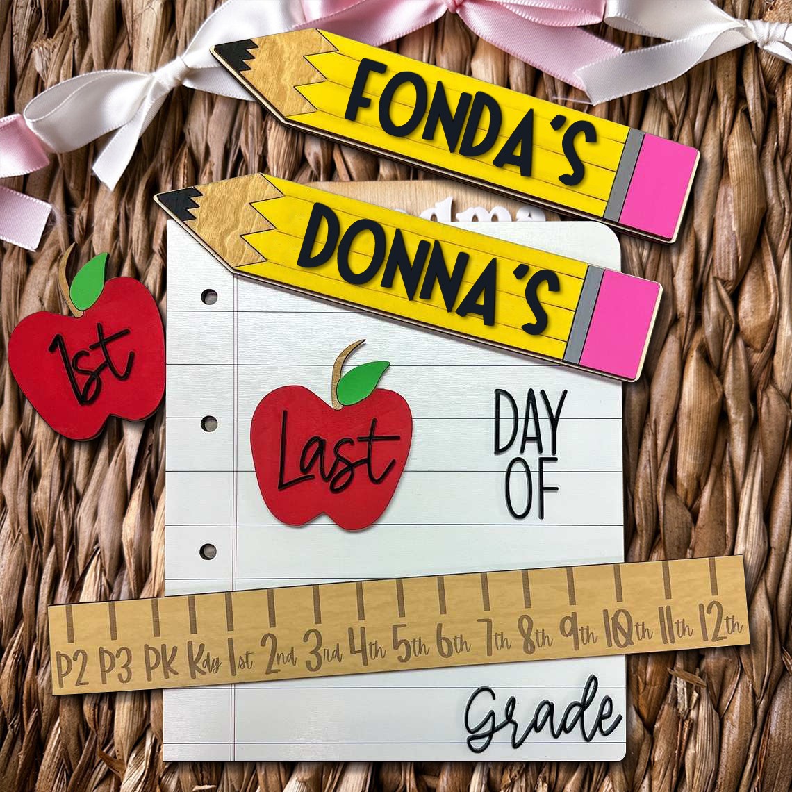 Personalized First/Last Day of School Sign Back to School Prop Board Milestone For Kids Gift