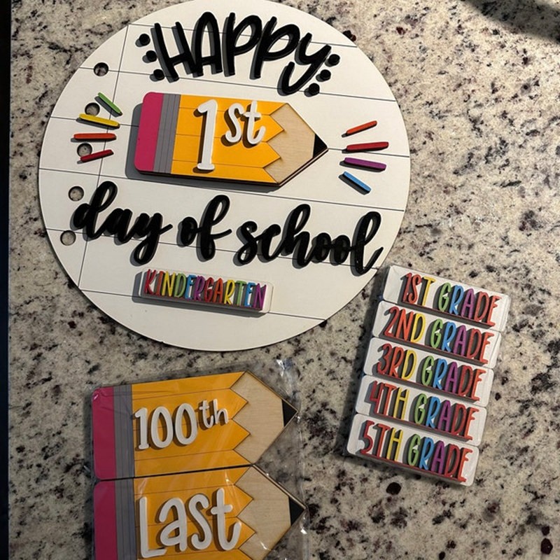 Personalized Interchangeable Back to School Sign 1st Day of School Photo Prop