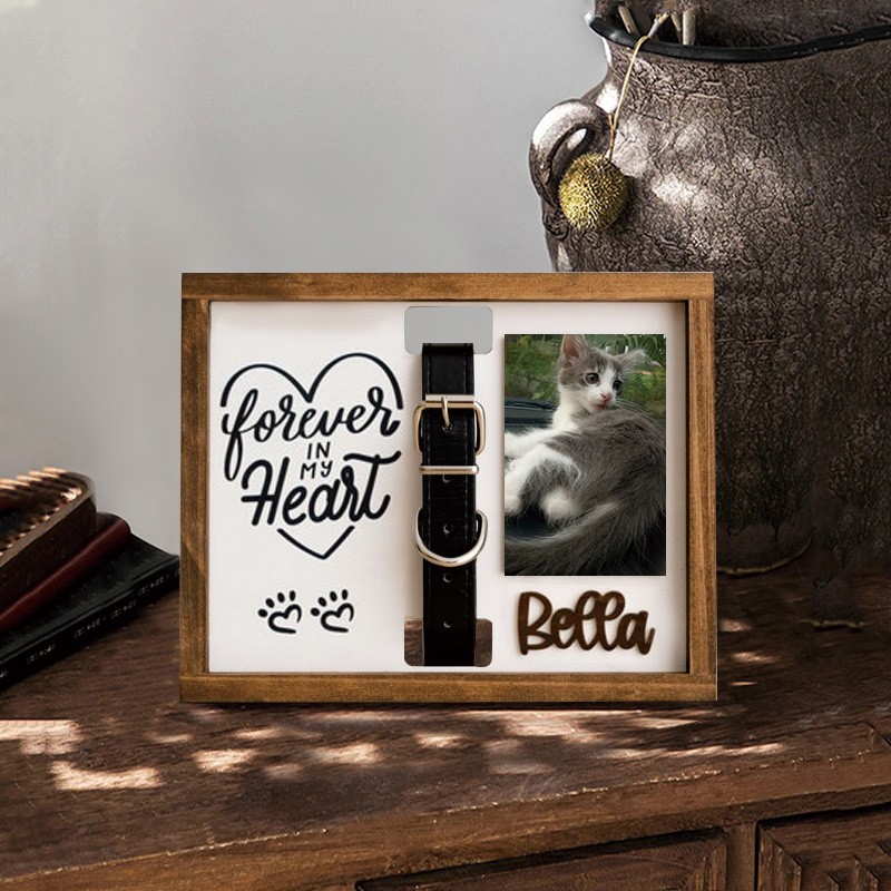 Personalized Loss of Pet Collar Frame Memorial Gift For Pet Lovers