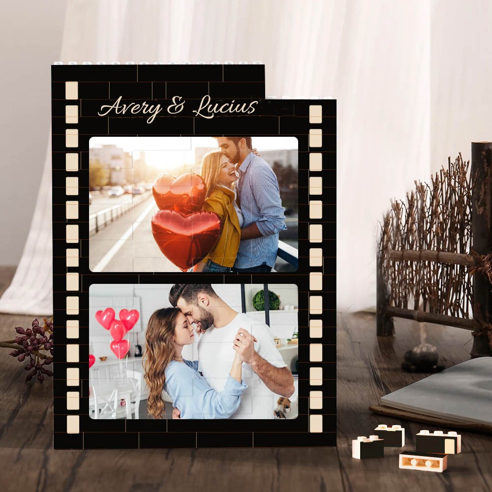 Personalized Film Photo Building Block Puzzle For Couples Valentine's Day Gift