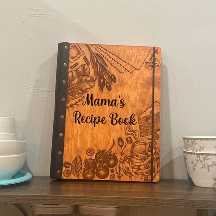 Personalized Recipe Book Blank Binder Mama's Cookbook For Family Christmas Anniversary Gift