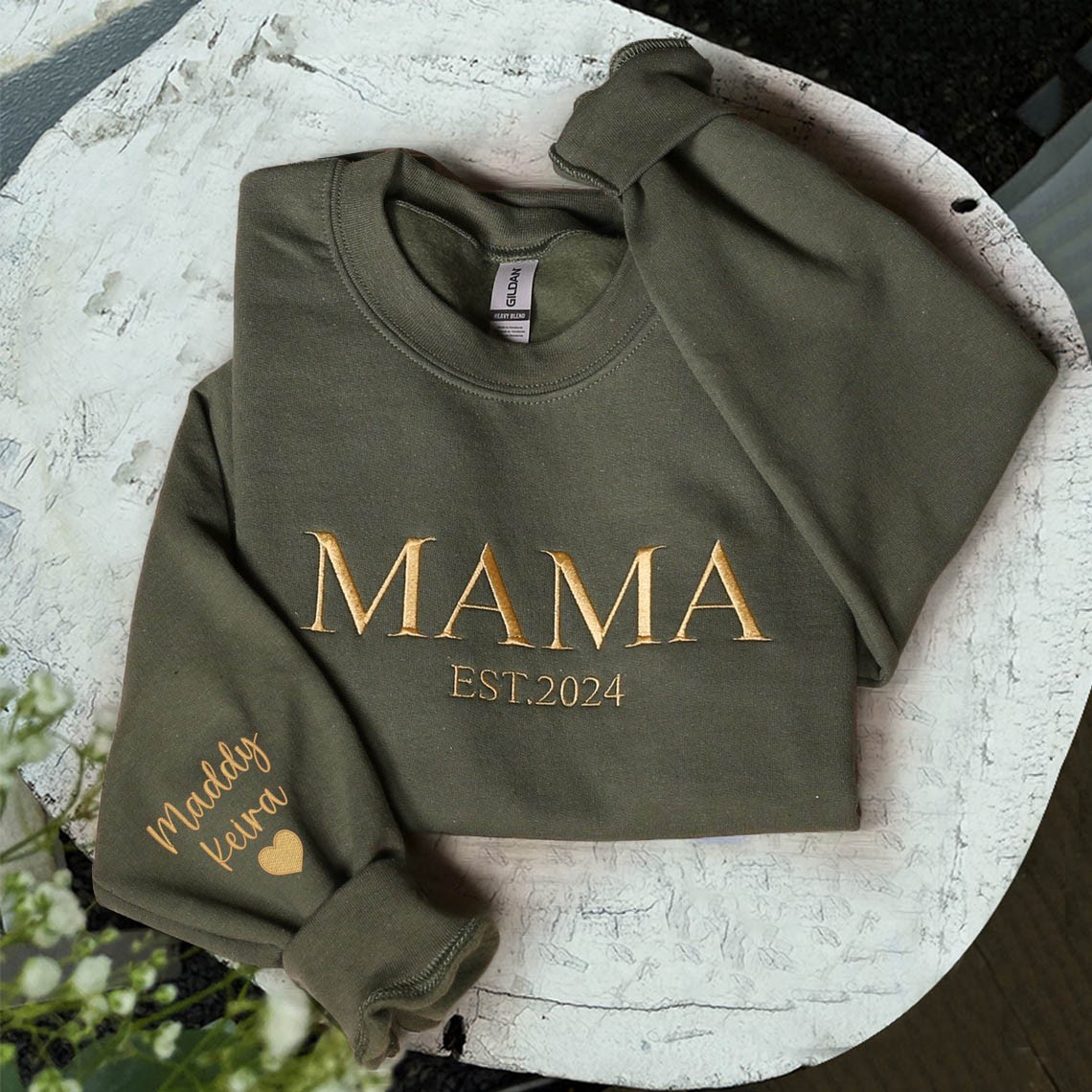 Custom Embroidered Mama Sweatshirt Gift Ideas For Christmas Family Gift