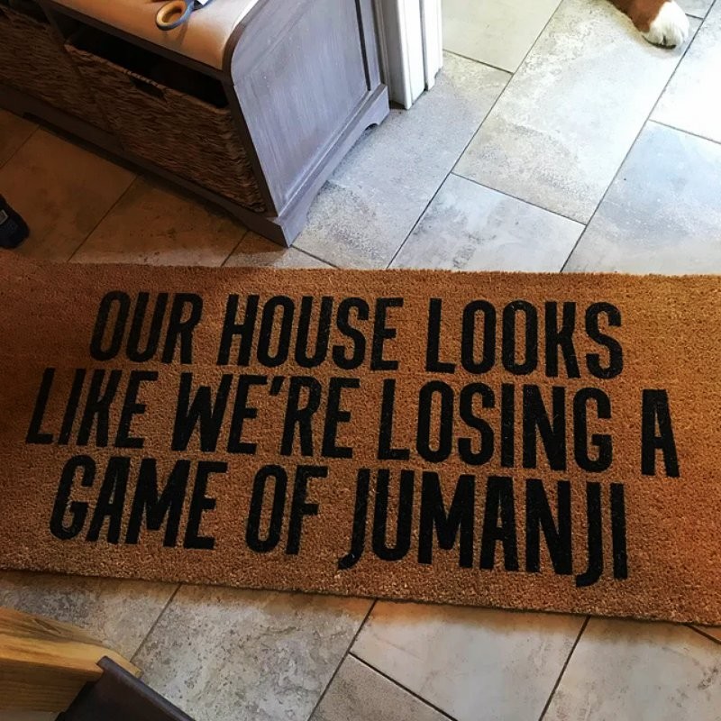 Our House Looks Like Doormat Welcome Housewarming Gift