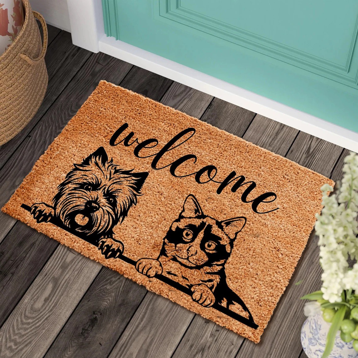 Personalized Dog Cat Pet Welcome Door Mat Housewarming New Home Gift