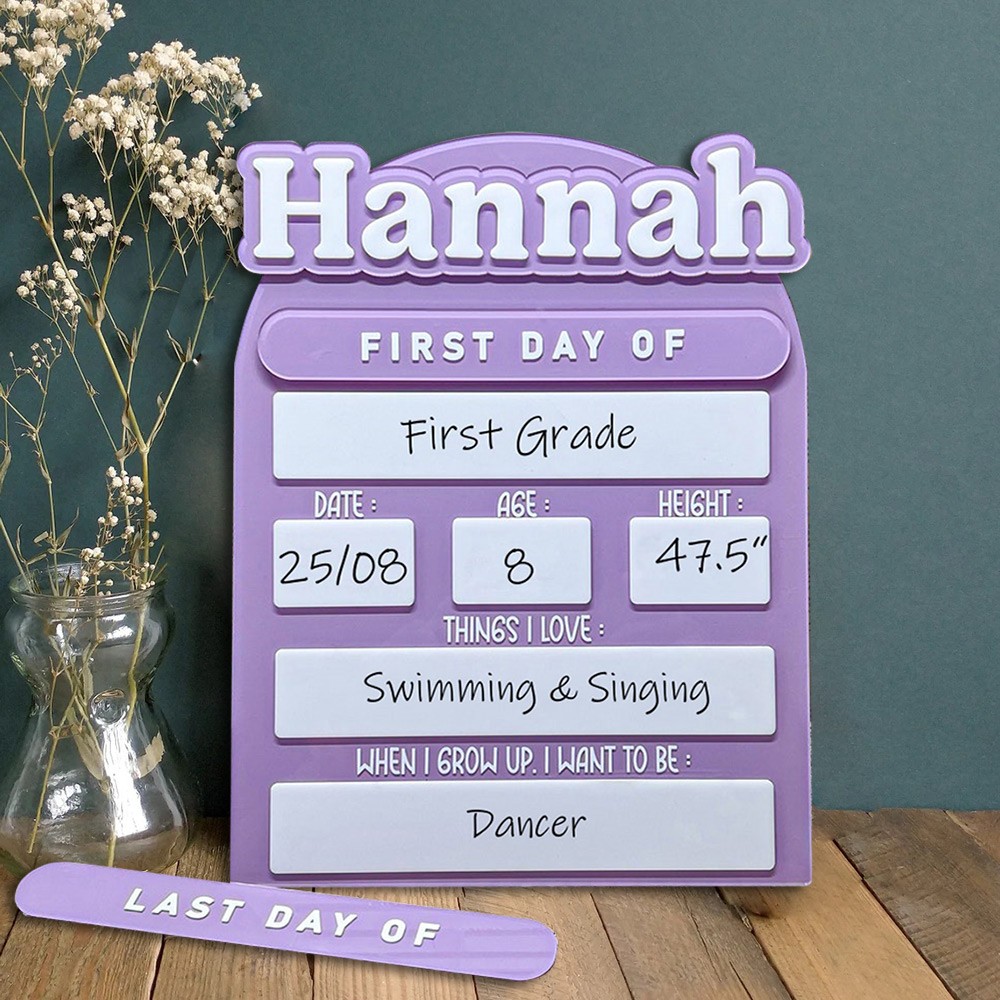 Custom Acrylic First And Last Day Interchangeable School Sign Back to School Photo Prop