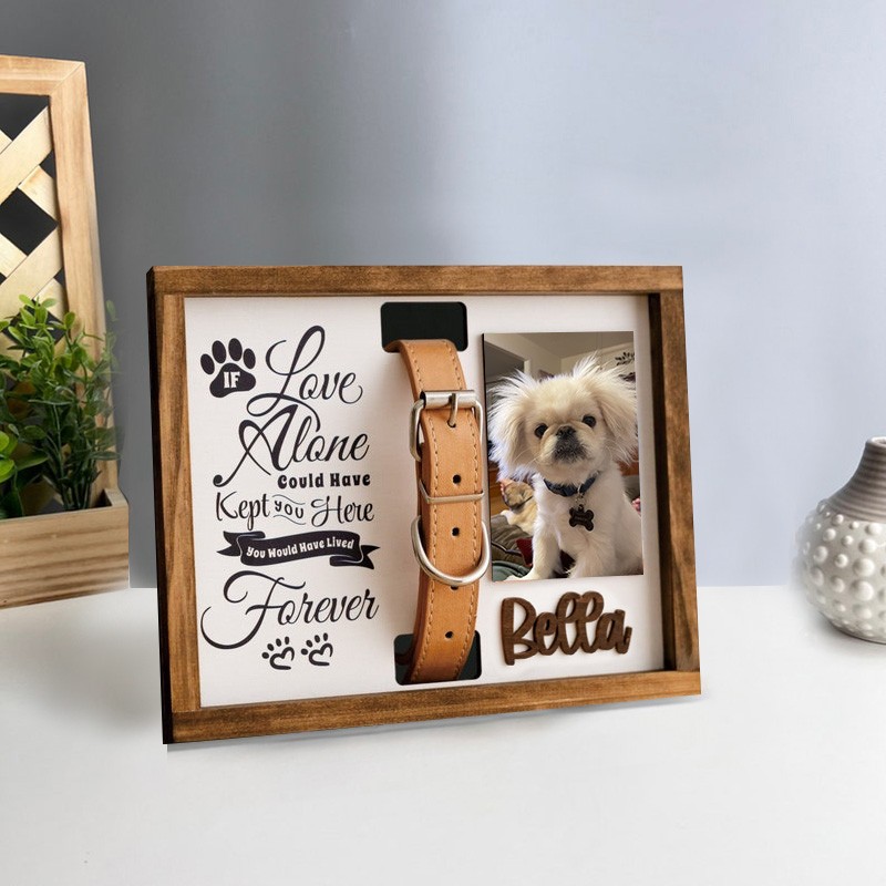 Personalized Loss of Pet Collar Frame Memorial Gift For Pet Lovers