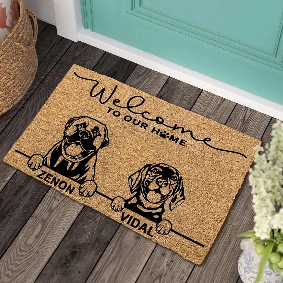 Personalized Dog Cat Pet Welcome Door Mat Housewarming New Home Gift