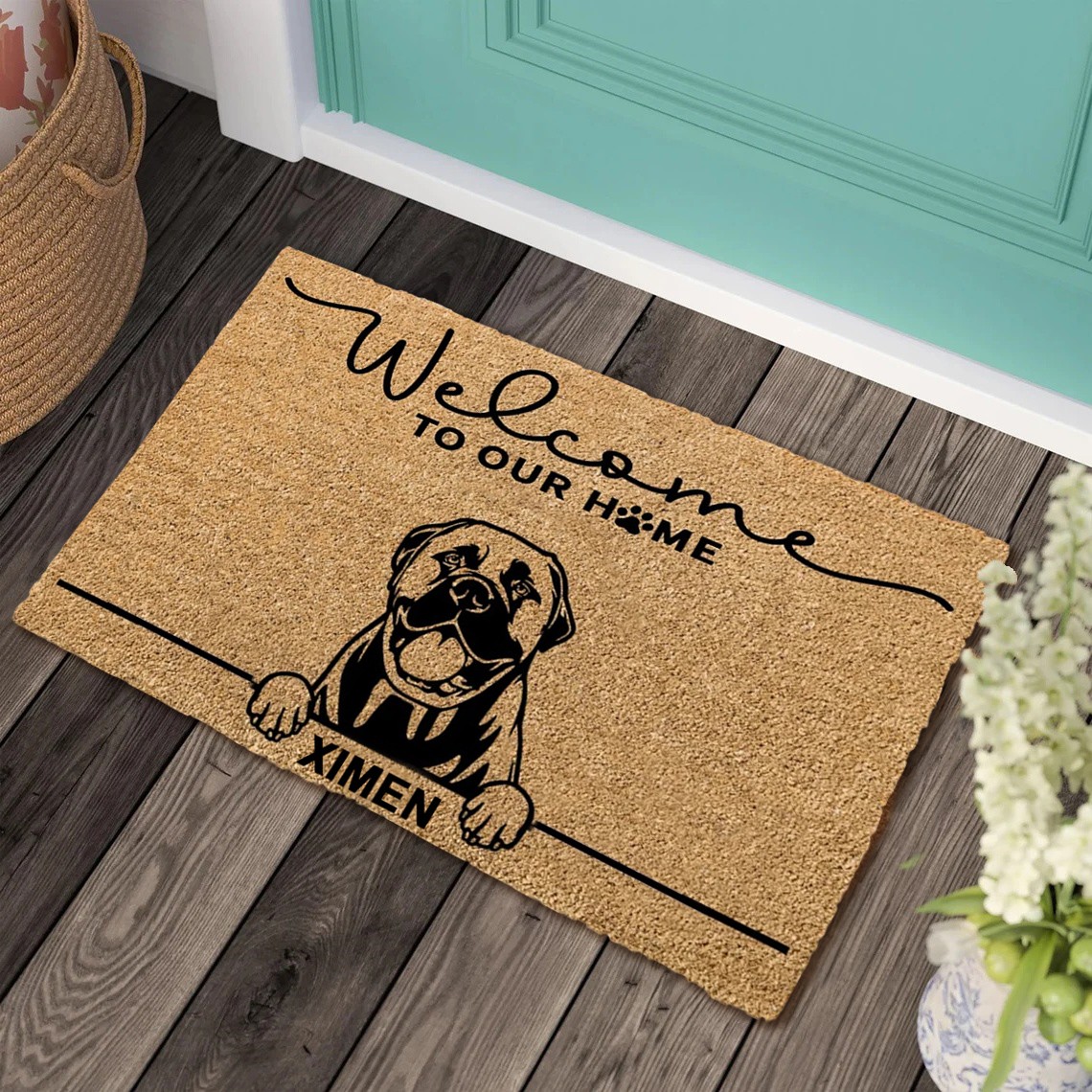 Personalized Dog Cat Pet Welcome Door Mat Housewarming New Home Gift