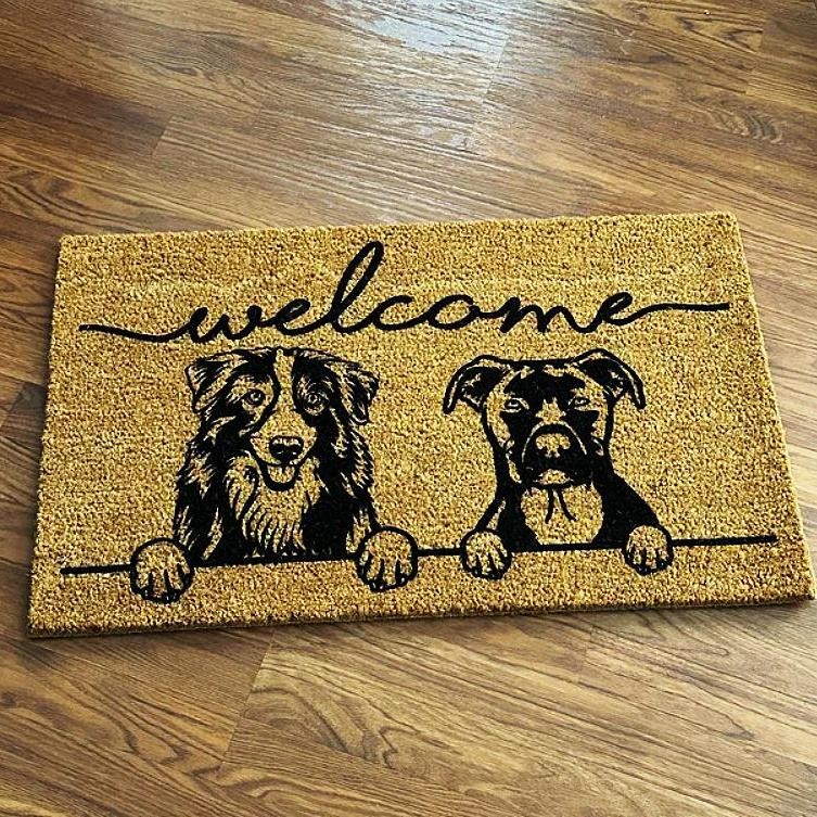 Personalized Dog Cat Pet Welcome Door Mat Housewarming New Home Gift