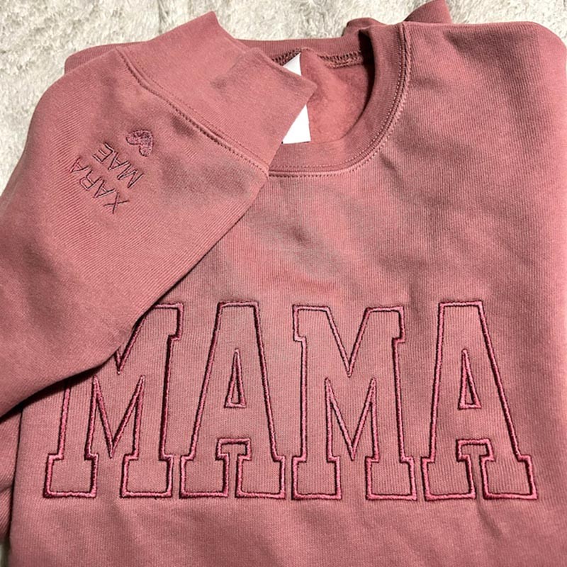 Custom Mama Embroidered Sweatshirt Hoodie Gift Ideas For Christmas Family Gift