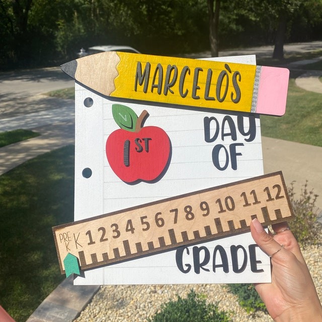 Personalized First/Last Day of School Sign Back to School Prop Board Milestone For Kids Gift