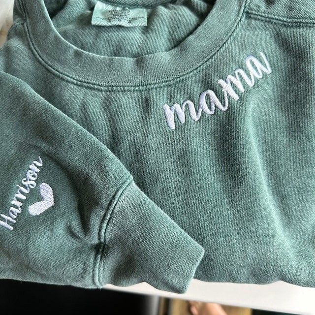 Custom Embroidered Mama Sweatshirt Gift Ideas For Christmas Family Gift