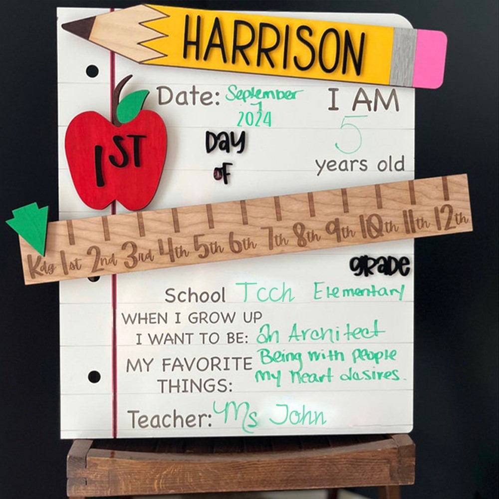 Personalized Interchangeable Back to School Sign Kit