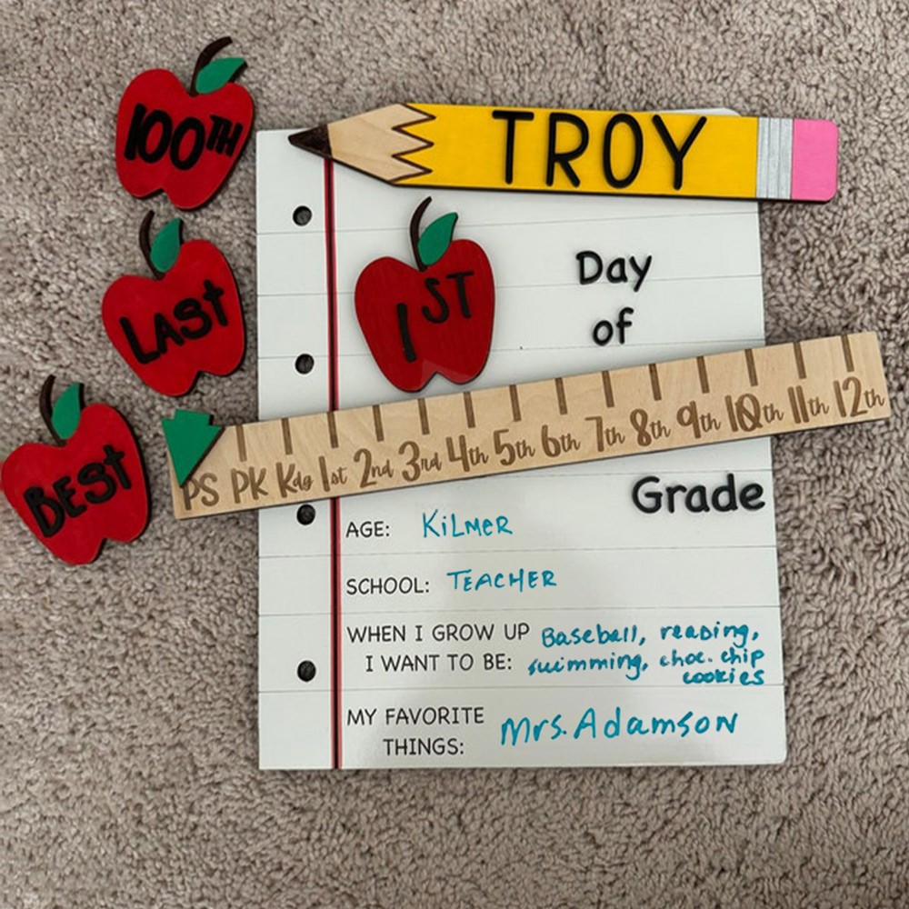 Personalized Interchangeable Back to School Sign Kit