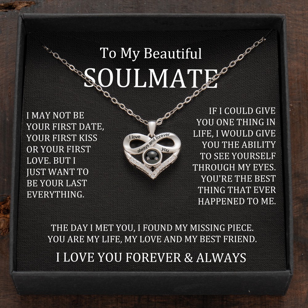 Custom Photo Projection Necklace Birthday Anniversary Gift Ideas For Soulmate