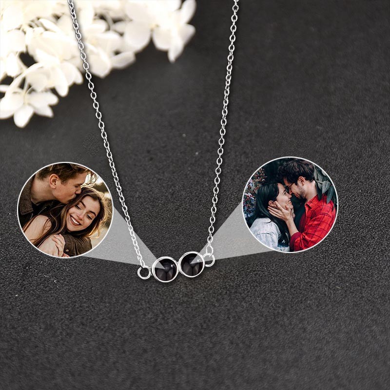 Personalized Memorial Photo Projection Necklace For Soulmate Valentine's Day