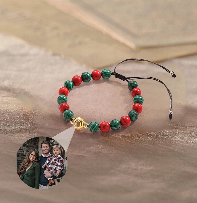 Personalized Memorial Projection Bracelet With Photo Inside For Family Gifts