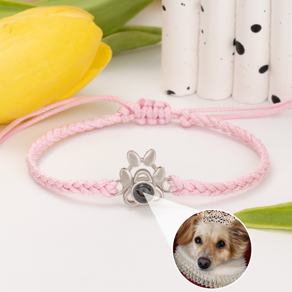 Personalized Pet Memorial Photo Projection Bracelet For Pet Lovers