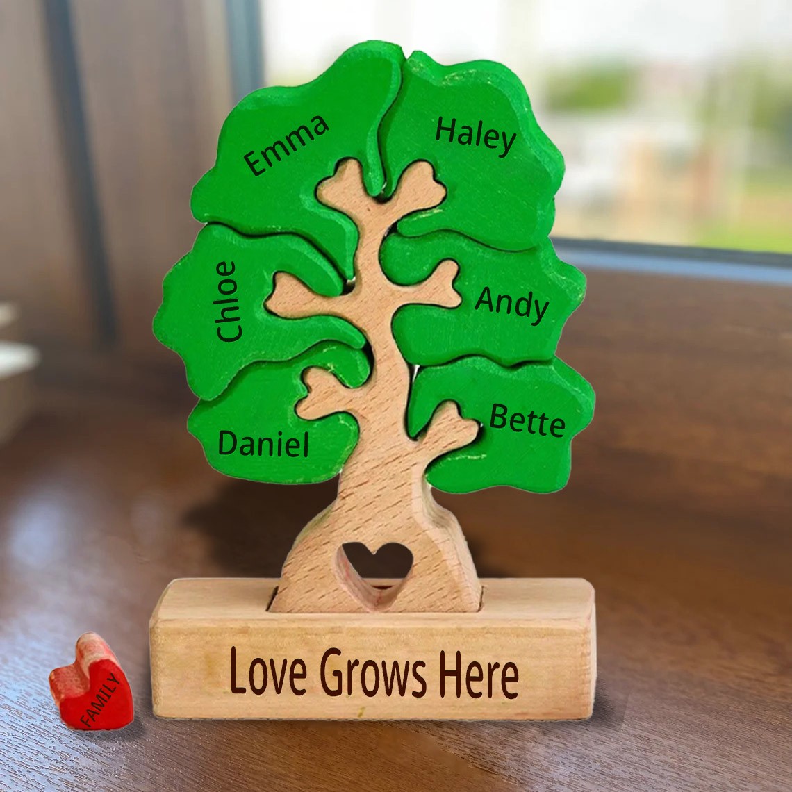 Personalized Wooden Family Tree Puzzle Home Decor For Christmas Keepsake Gift