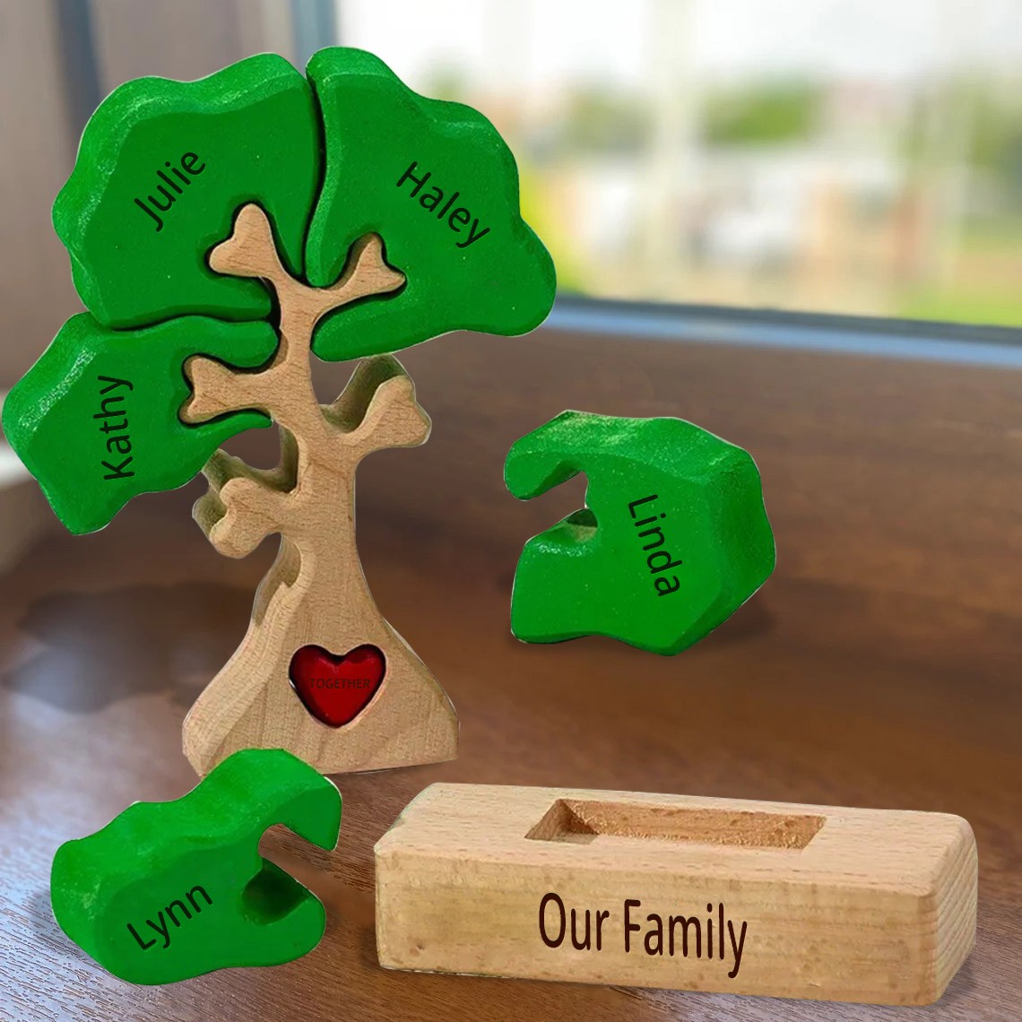 Personalized Wooden Family Tree Puzzle Home Decor For Christmas Keepsake Gift