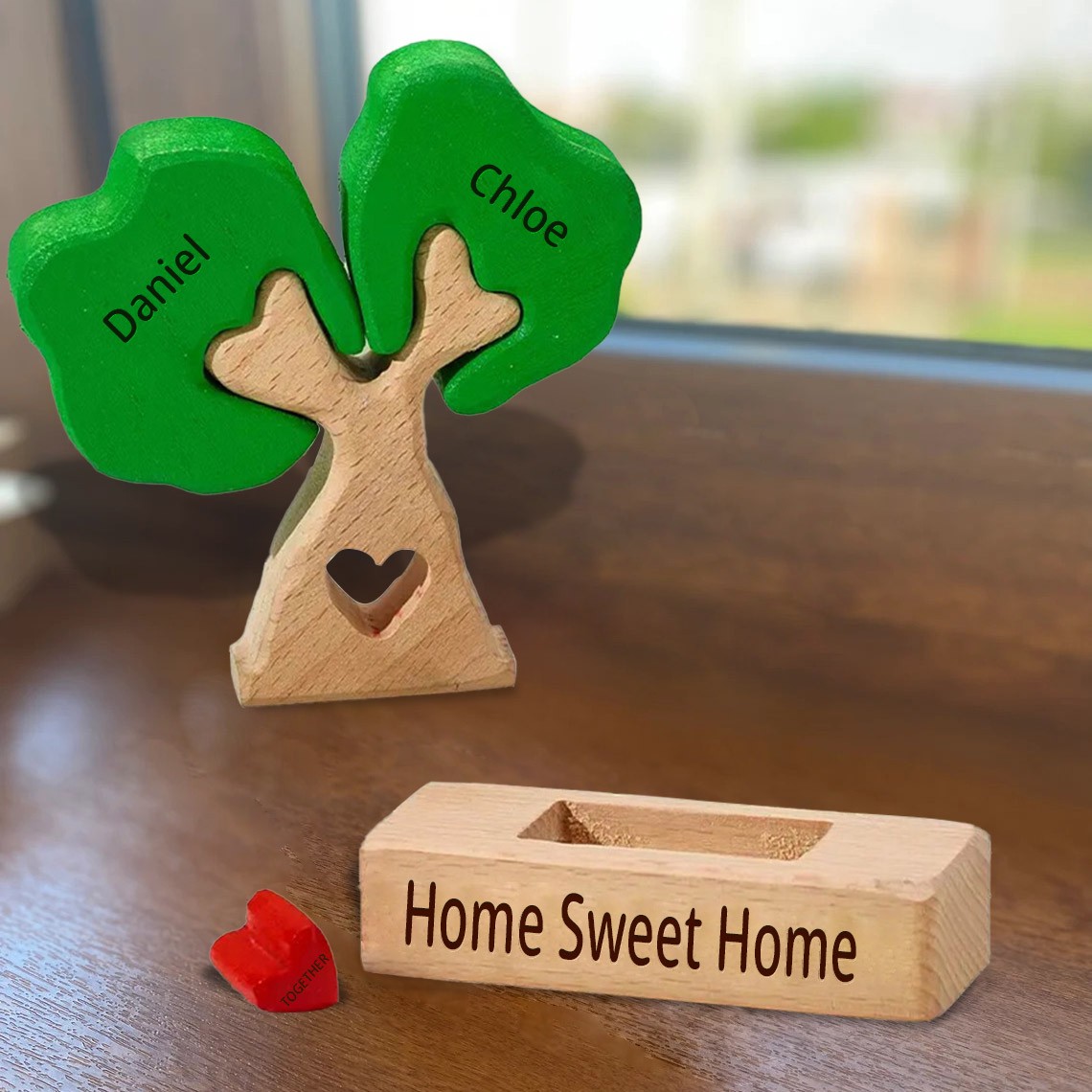 Personalized Wooden Family Tree Puzzle Home Decor For Christmas Keepsake Gift