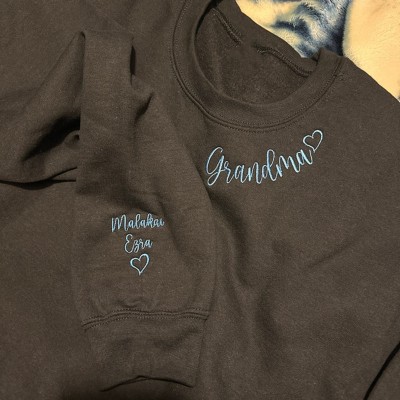 Custom Embroidered Grandma Sweatshirt For Christmas Family Gift Ideas