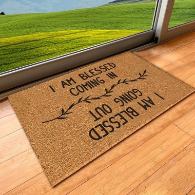 I Am Blessed Doormat Welcome Housewarming Gift