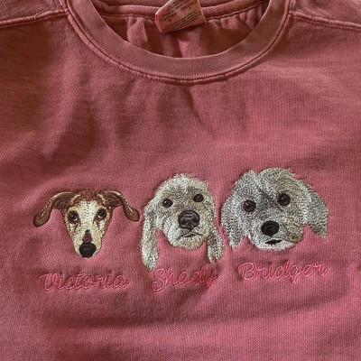 Custom Embroidered Pet Sweatshirt For Dog Lover Gift