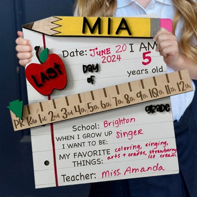 Personalized Interchangeable Back to School Sign Kit