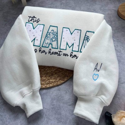 Custom Embroidered Mama Sweatshirt Gift Ideas For Christmas Family Gift