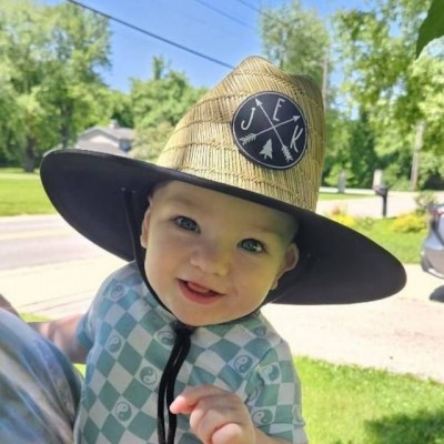 Personalized Name Patch Beach Straw Sun Hat