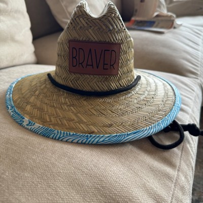 Personalized Name Patch Beach Straw Sun Hat